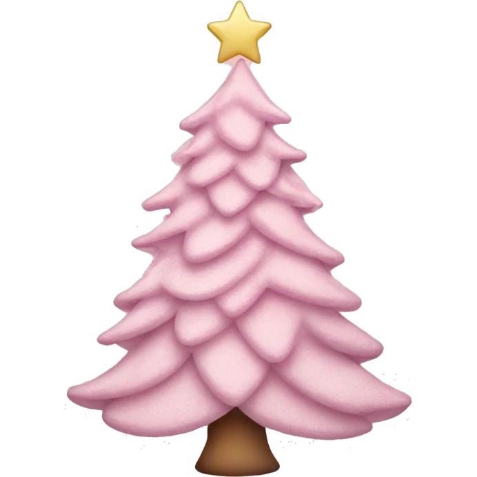 pastel pink christmas tree emoji