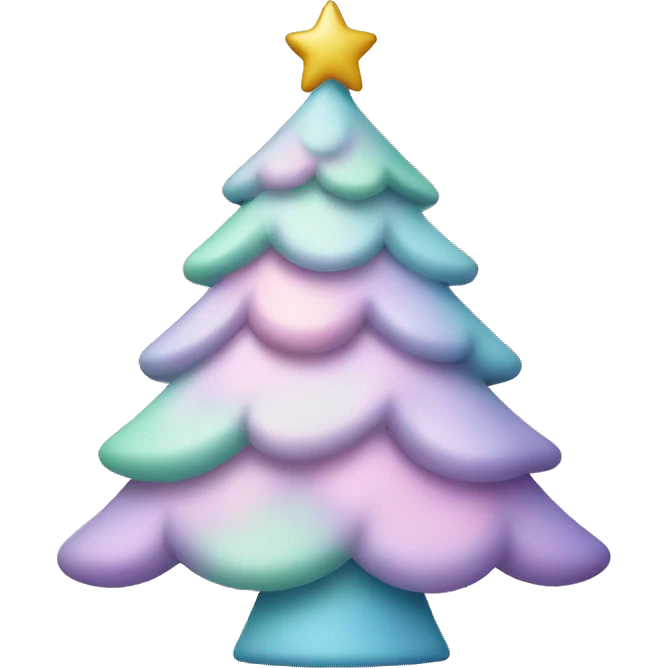 Pastel Christmas tree emoji