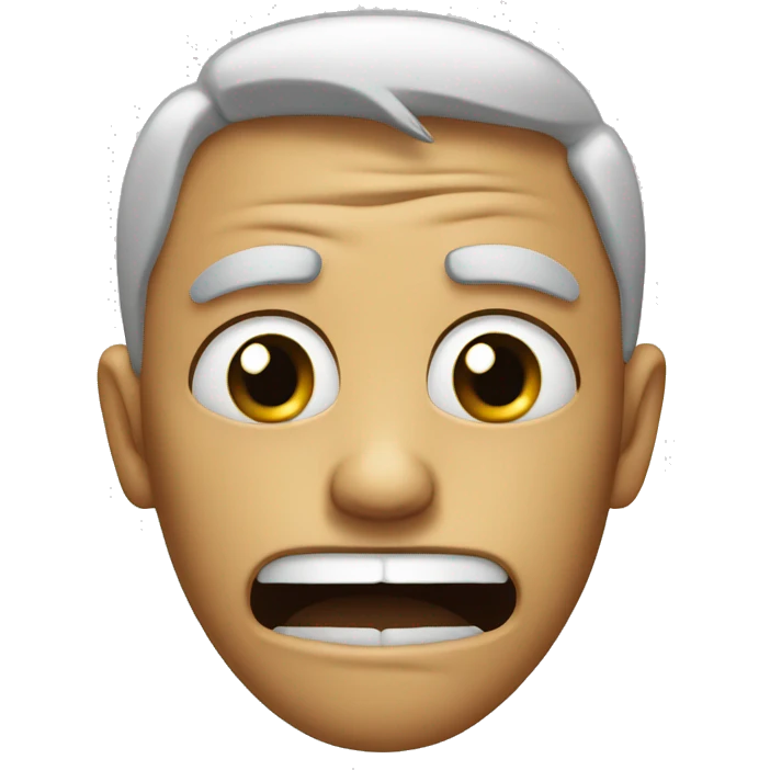 Cringed face  emoji