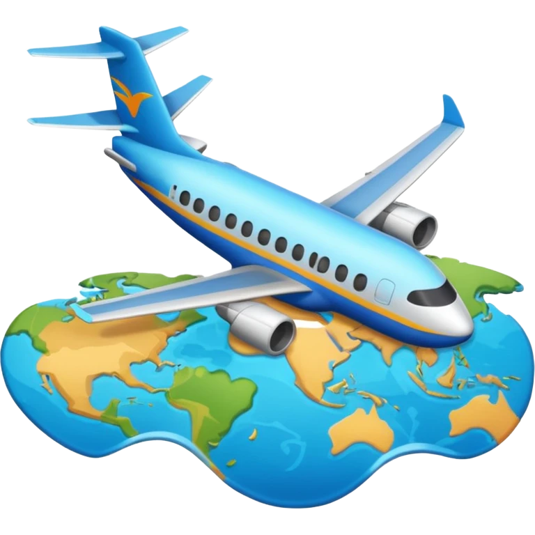 emoji de viaje, algo como un avion  dirigiendose a un destino en un mapa emoji