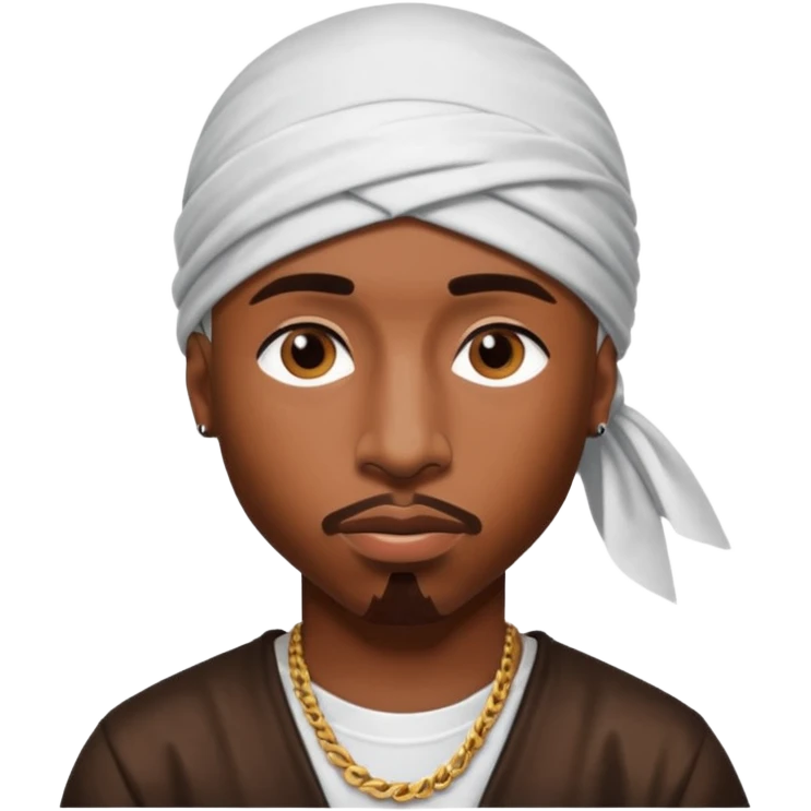 2Pac only face and durage emoji