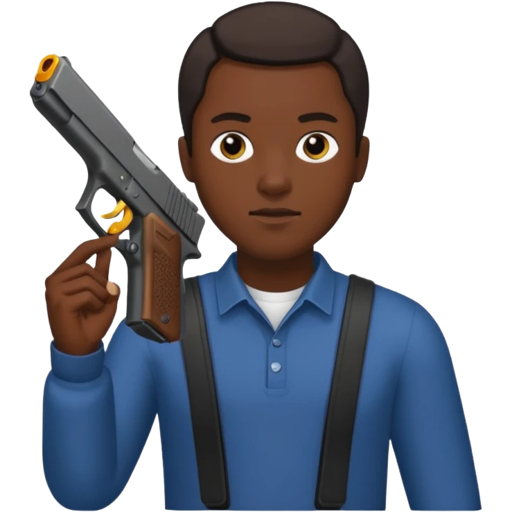 Black person with a Glock emoji