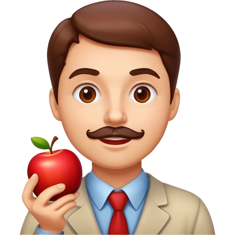 teacher eating an aple  emoji