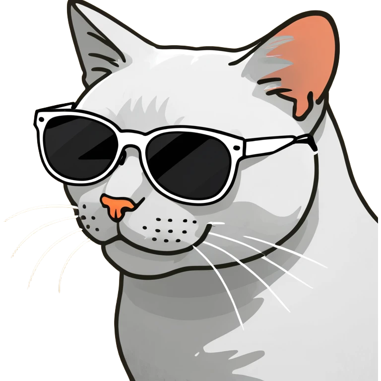 Cat with sunglasses emoji