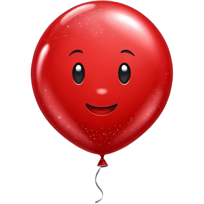 red glitter baloon chat emoji