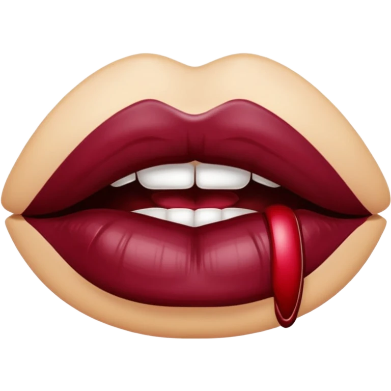 Maroon lipstick mark emoji