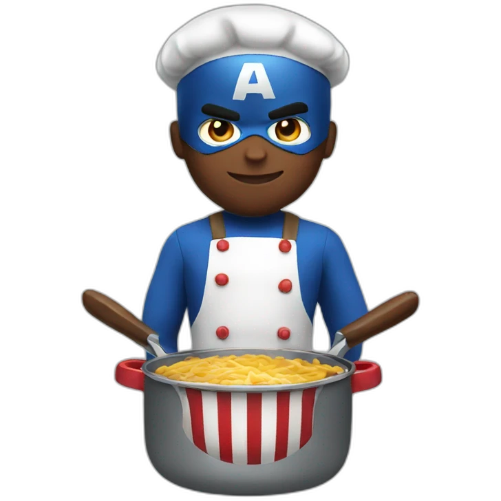 Captain america cooking emoji