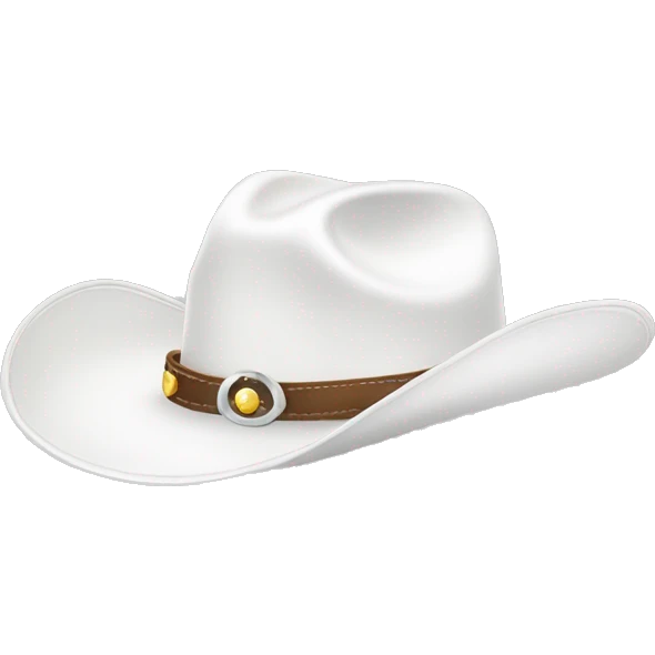 White cowgirl  hat emoji