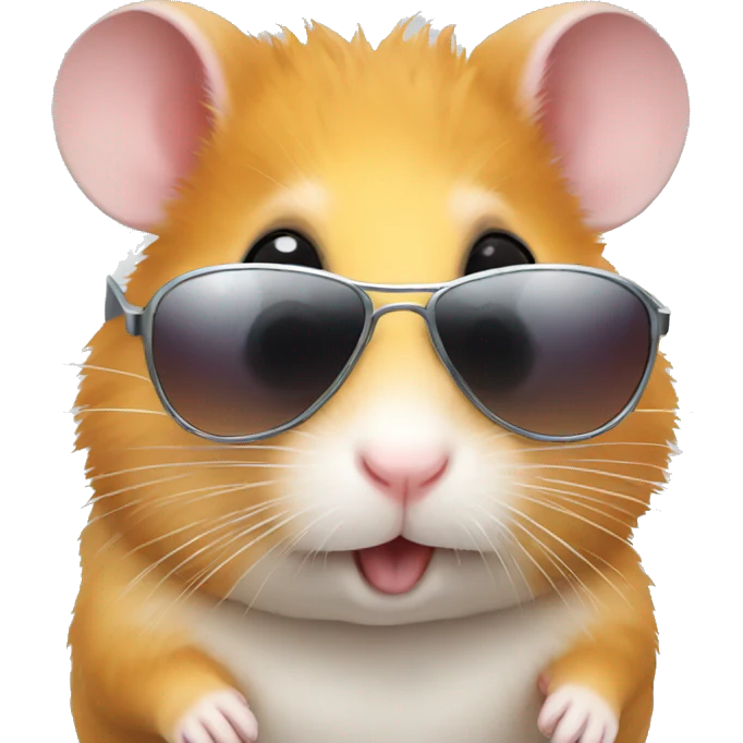 Hamster with sunglasses  emoji