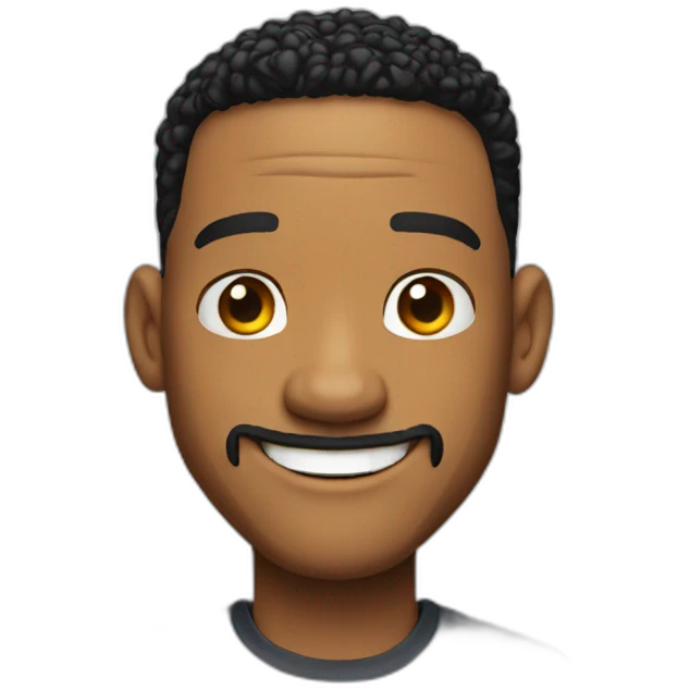 Will smith with a big smile emoji