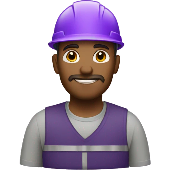 Purple contractor emoji