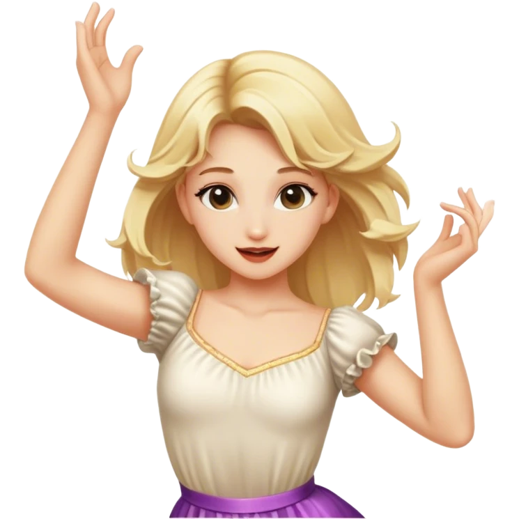 blonde girl dancing  emoji