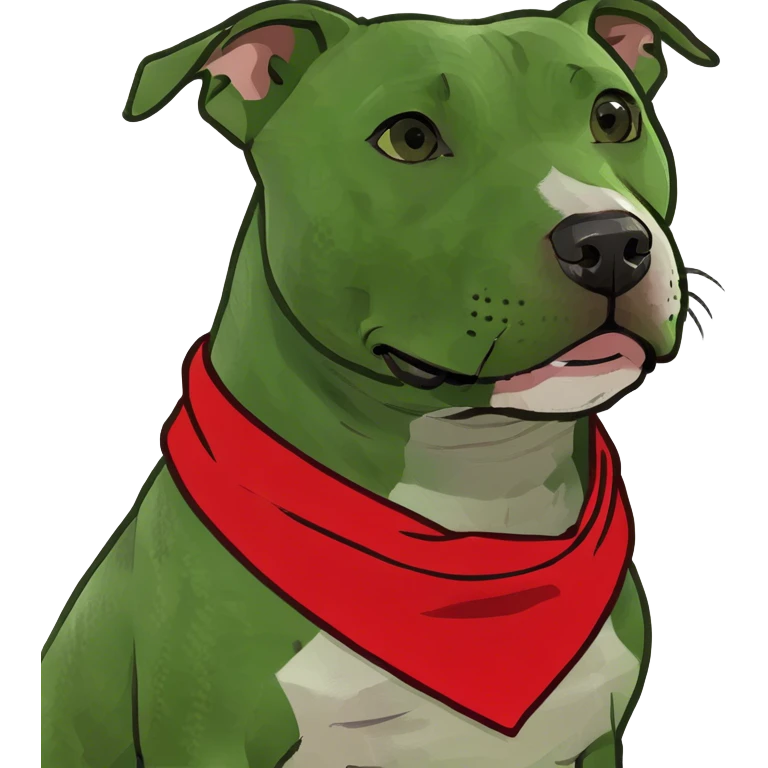 Black and white  pitbull emoji