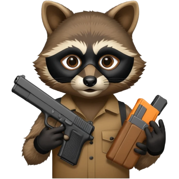Raccoon with a Glock  emoji