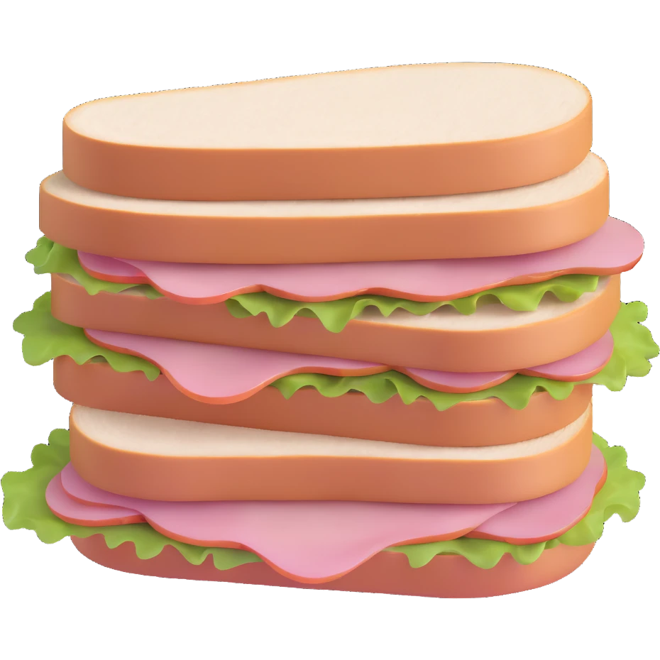 ham sandwich cut in half emoji