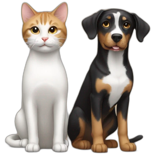 cat and dog emoji