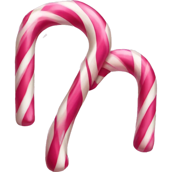 pink and white striped candy cane emoji