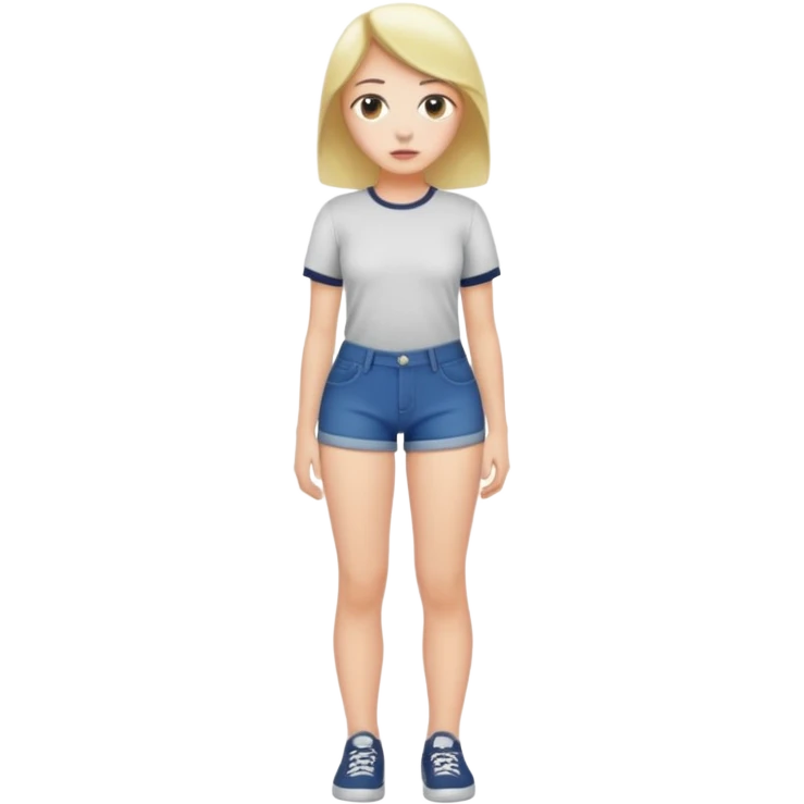 Naked but wearing shirt emoji girl full body no underwear butt emoji