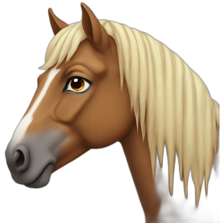 Sad horse emoji