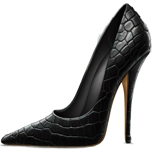 Black crocodile stiletto emoji