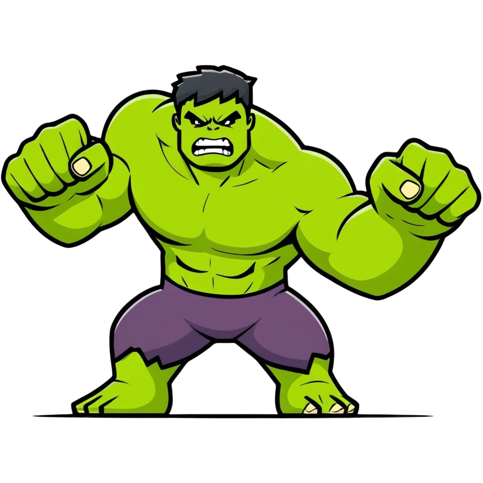 hulk superhero smashing emoji