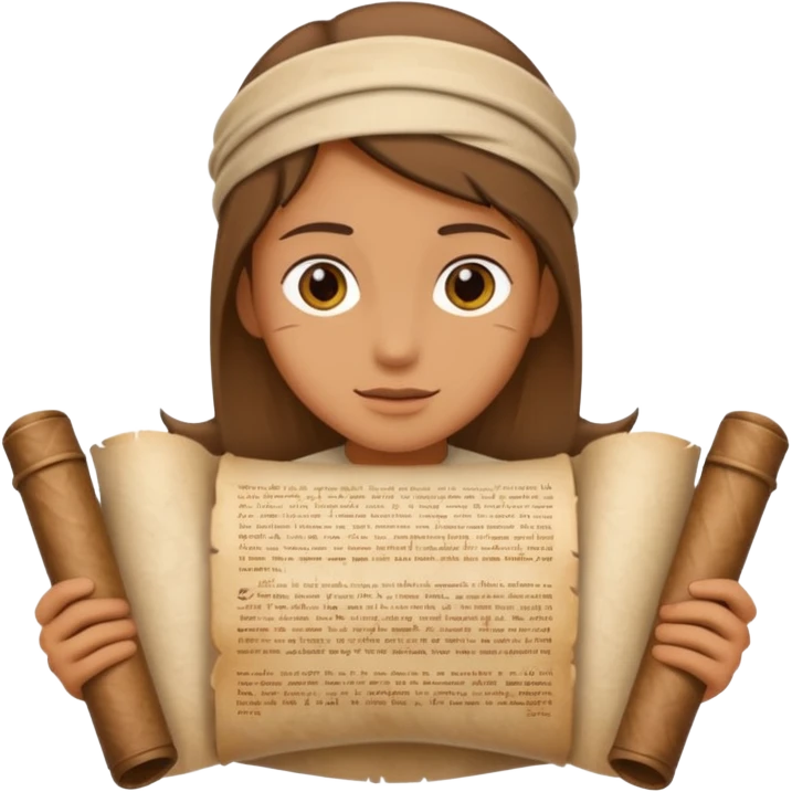person with old scroll judgment. emoji