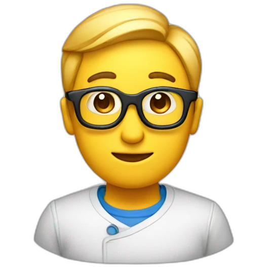 the letter "p" looking like an expert emoji