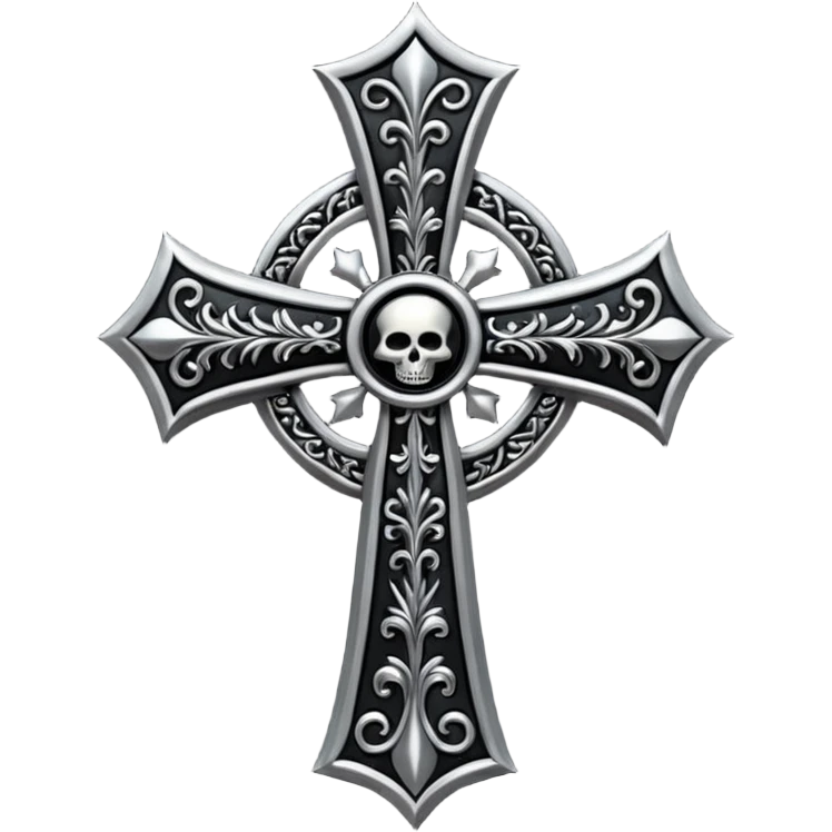 goth cross emoji