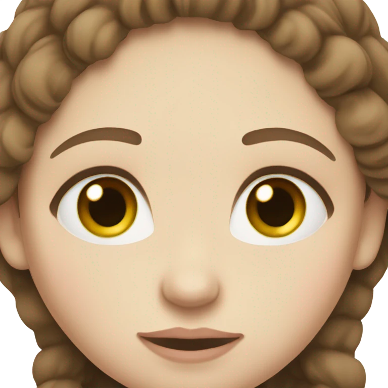 pregnant brown haired pale skin women with green eyes be emoji