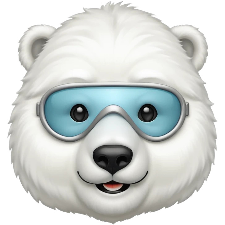 Polar bear wearing mask emoji