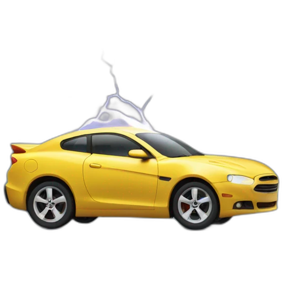 lightning in a car emoji