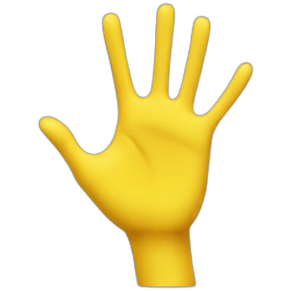 Hand hi yellow emoji