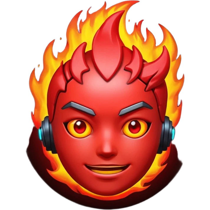 CYBERPUNK FIRE RED emoji