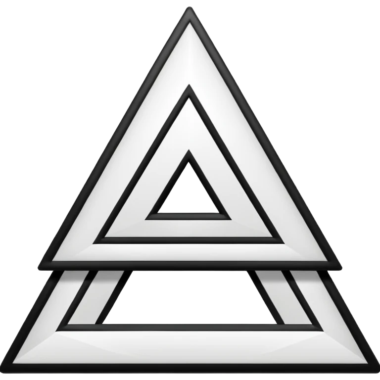 2D triangle with squares inside to demonstrate a bureaucratic system emoji