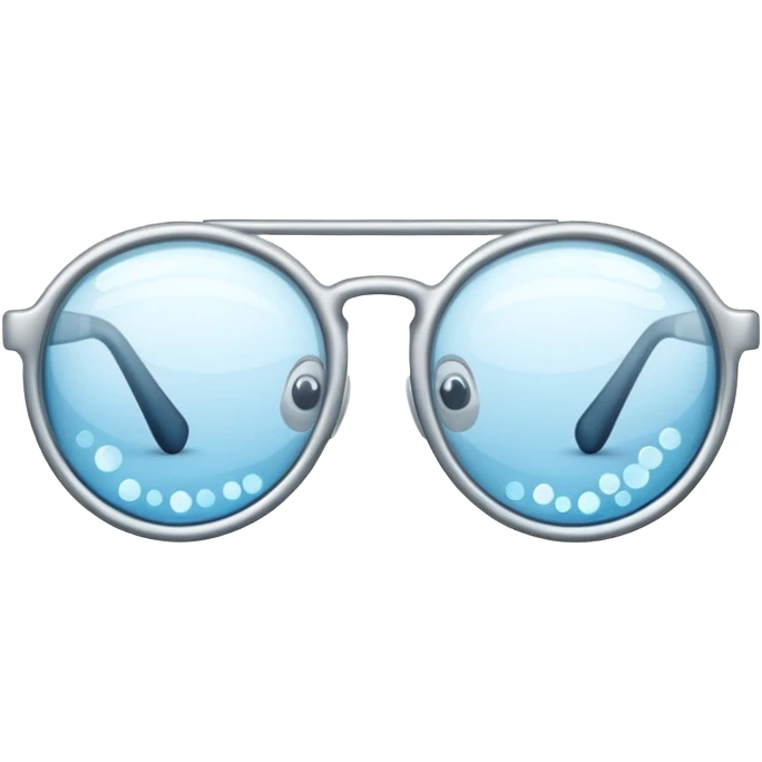 pair of glasses with sparkle emoji