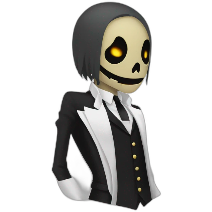 Lord Death soul eater anime black cartoon emoji