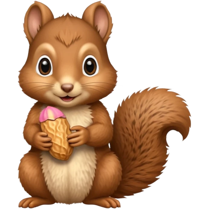 baby squirrel hold a peanut emoji