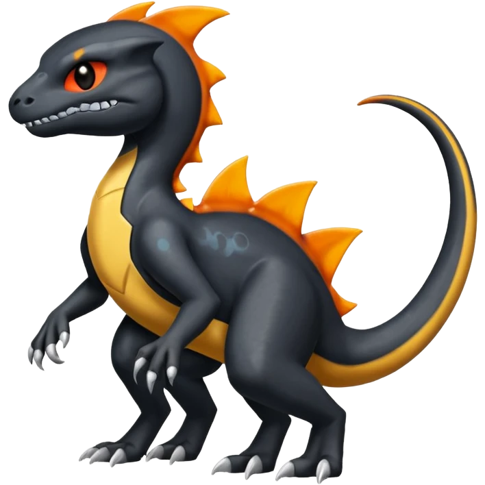Shiny Duskull-Salandit-Umbreon-Charmeleon-Fakémon-hybrid-creature (full body)  emoji