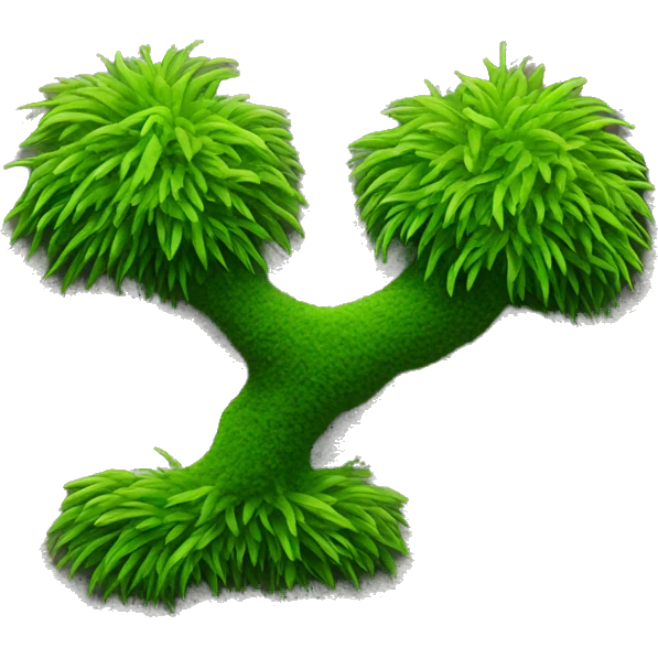 vibrnt gree moss on a stone emoji