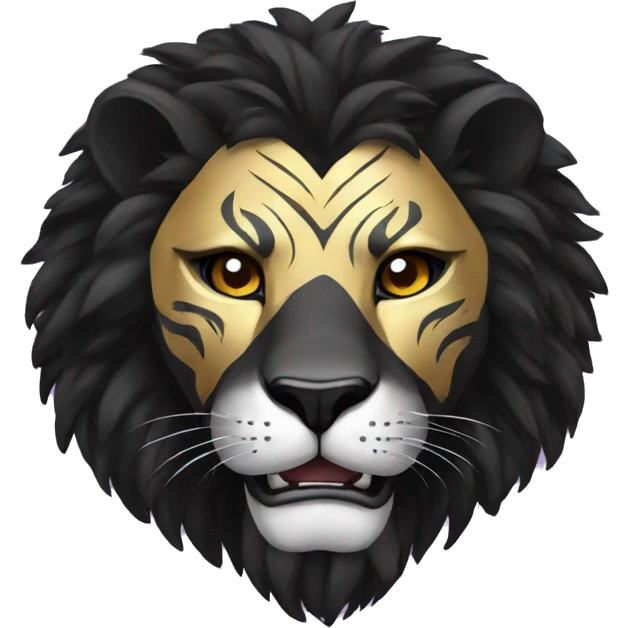 Black lion as lucha libre wrestler emoji