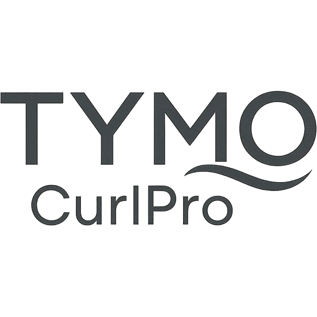 logo for Tymo CurlPro, modern, clean, professional, suitable for a hair styling tool brand emoji