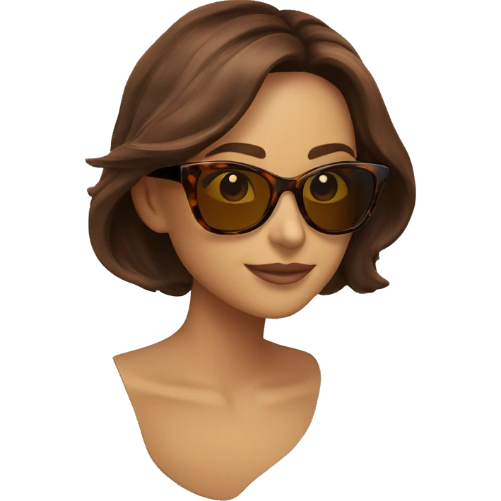 Brown sun glasses women’s tortoise shell emoji
