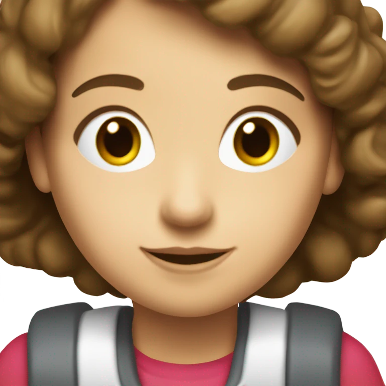 A white brunette woman who playing with the toys cars, and write the word “Ok” at the top emoji