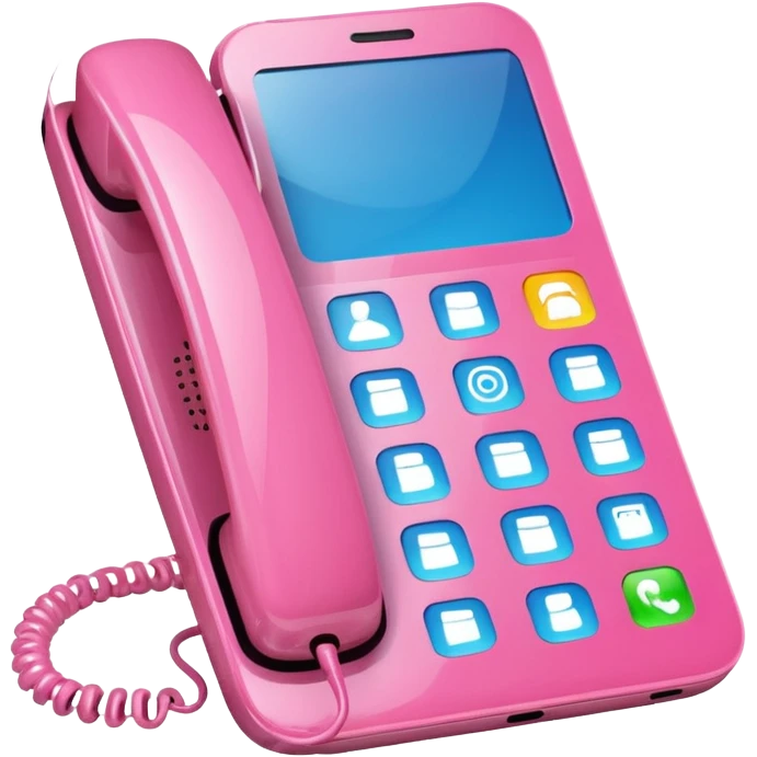 pink phone contacts emoji