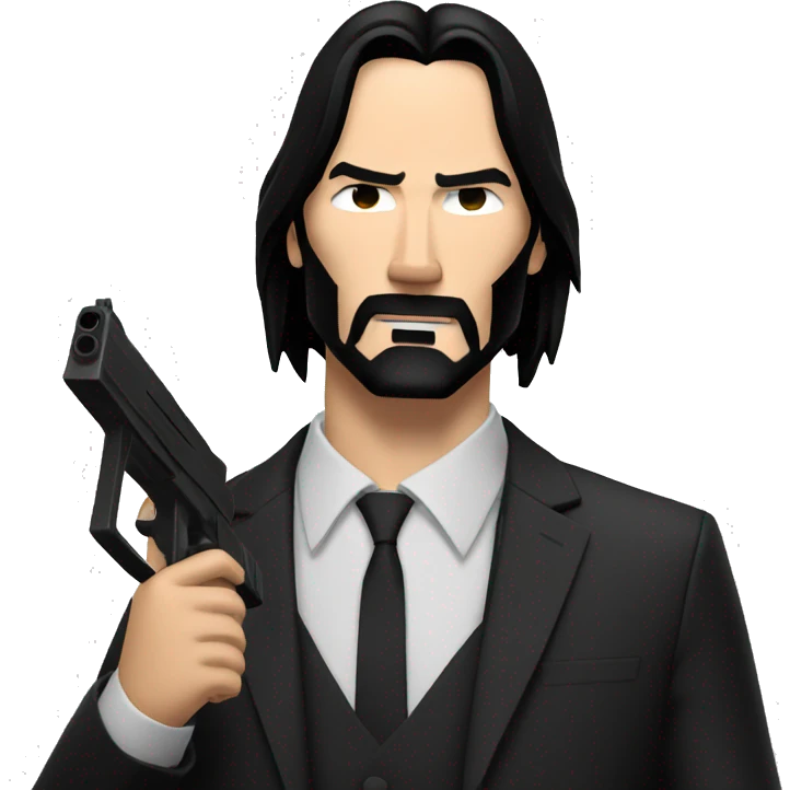 John wick with a gun emoji
