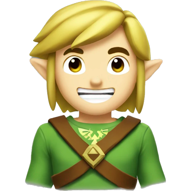 Legend of Zelda link laughing emoji