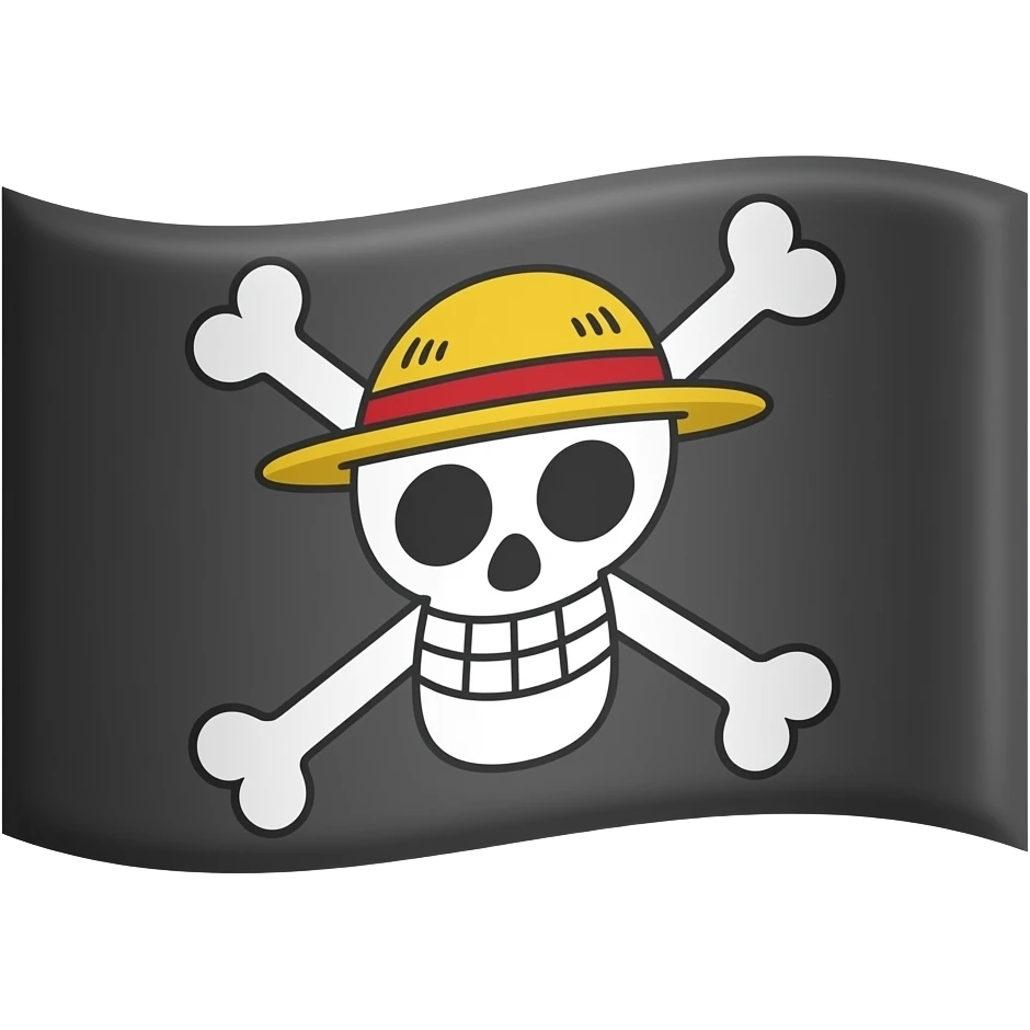 Give me Luffy pirate flag emoji emoji