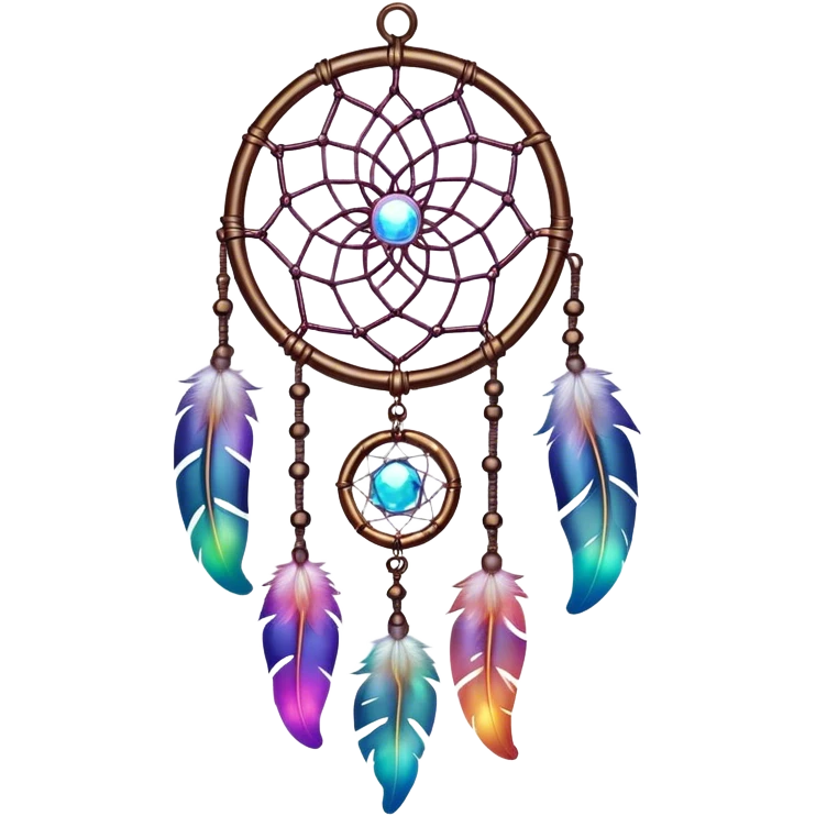 Iridescent nebula Dreamcatcher-suncatcher emoji