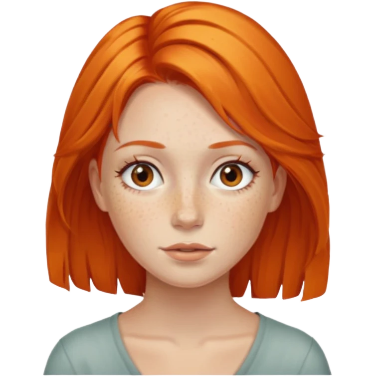 Orange hair woman emoji