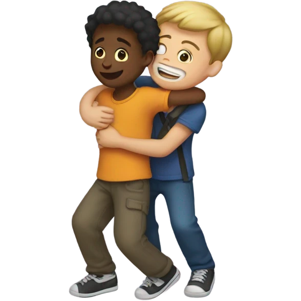 Boy getting picked up emoji